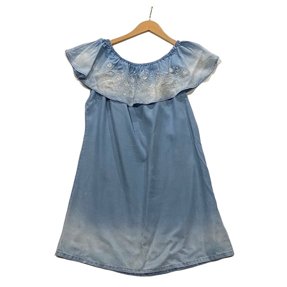 new‎ Celebrity Pink chambray dress mini embroidered S small (NO BELT)